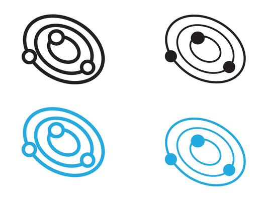 Galaxy icon black and white outline sign