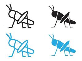 grasshopper icon set vector
