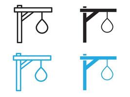 gallows icon set vector