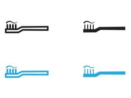 tooth brush icon black and white outline sign vector