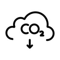 CO2 reduction icon design in filled and outlined style vector
