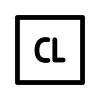 Chlorine bleach icon design in filled and outlined style vector