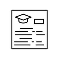 Course completion certificate icon design in filled and outlined style vector