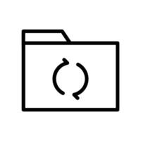 Folder sync icon design in filled and outlined style vector