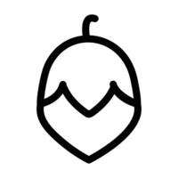 Hazelnut icon design in filled and outlined style vector