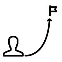 Mission Path icon design in filled and outlined style vector