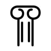 Pillar column icon design in filled and outlined style vector