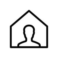 Stay home icon design in filled and outlined style vector