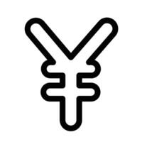 Yen sign icon design in filled and outlined style vector