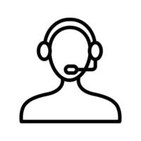 customer support icon design in filled and outlined style vector