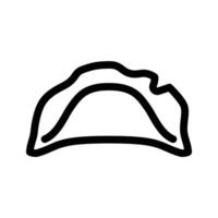 dumplings icon design in filled and outlined style vector