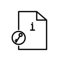 key information icon design in filled and outlined style vector