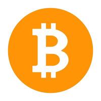 Bitcoin Crypto Currency Circular Icon On White Background Illustration vector