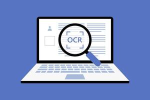 OCR Photo Text Conversion File Scan Illustration vector