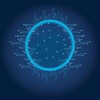 Abstract speed Light out technology background, Global network background vector