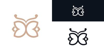 Creative abstract butterfly logo design. Premium vector