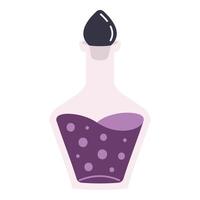 Bottle of magic potion, elixir. illustration on white background vector