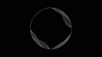 Wavy Lines Circular Frame. vector