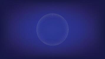 Wavy Lines in Circular Frame. vector