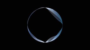 Wavy Lines Circular Frame. vector