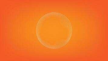 Wavy Lines in Circular Frame. vector