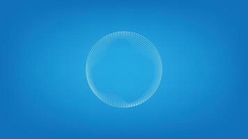 Wavy Lines in Circular Frame. vector