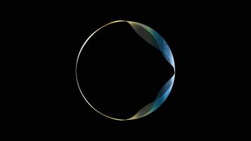 Wavy Lines Circular Frame. vector