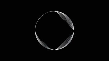 Wavy Lines Circular Frame. vector