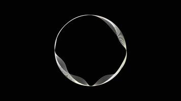 Wavy Lines Circular Frame. vector