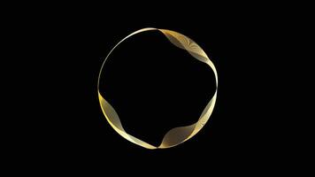 Round Frame with Wavy Lines. vector