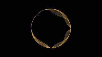 Round Frame with Wavy Lines. vector