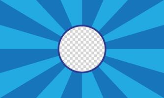 Blue Sunburst Pattern Background with transparent center vector