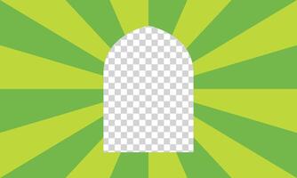 Green Sunburst Pattern Background with transparent center vector