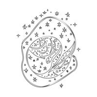 Constellations outline illustration sketch vector
