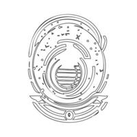 Satellite outline illustration sketch vector