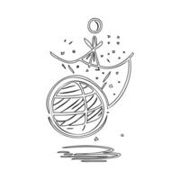 Satellite outline illustration sketch vector