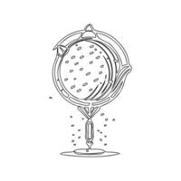 Satellite outline illustration sketch vector