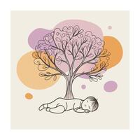 Different types of trees illustration vector