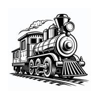 A colorful picture of a train illustration in the background vector