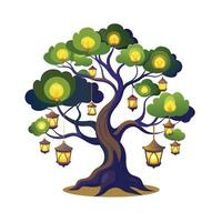 Different types of trees illustration vector