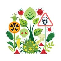 Hand drawn design botanical elements collection vector