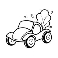 Different types of transportation vehicles coloring pages vector