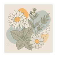 Hand drawn design botanical elements collection vector
