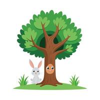 Different types of trees illustration vector