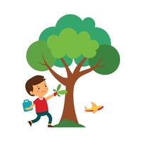 Different types of trees illustration vector