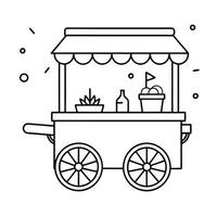 Different types of transportation vehicles coloring pages vector