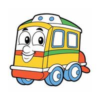 A colorful picture of a train illustration in the background vector