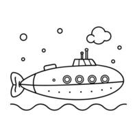 Different types of transportation vehicles coloring pages vector