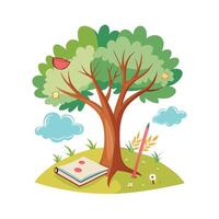 Different types of trees illustration vector