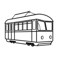 Different types of transportation vehicles coloring pages vector